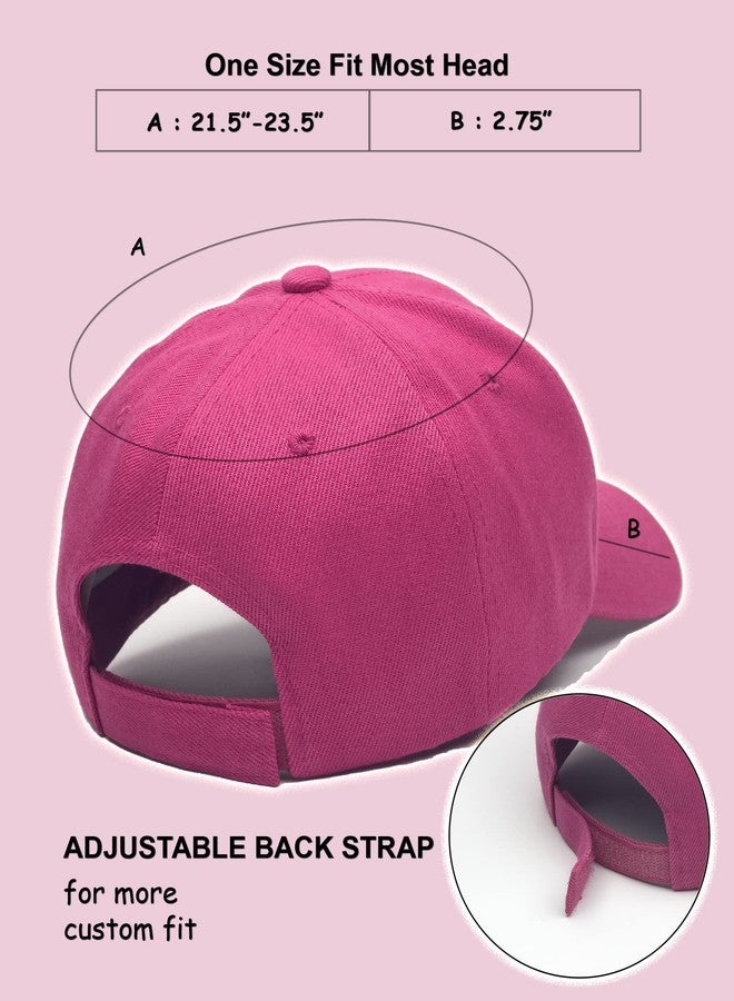 Utmost Structured Baseball Cap with Adjustable Closure - Performance Hat for Outdoor Activities and Custom Embroidery (1pc Hot Pink) - Image 2